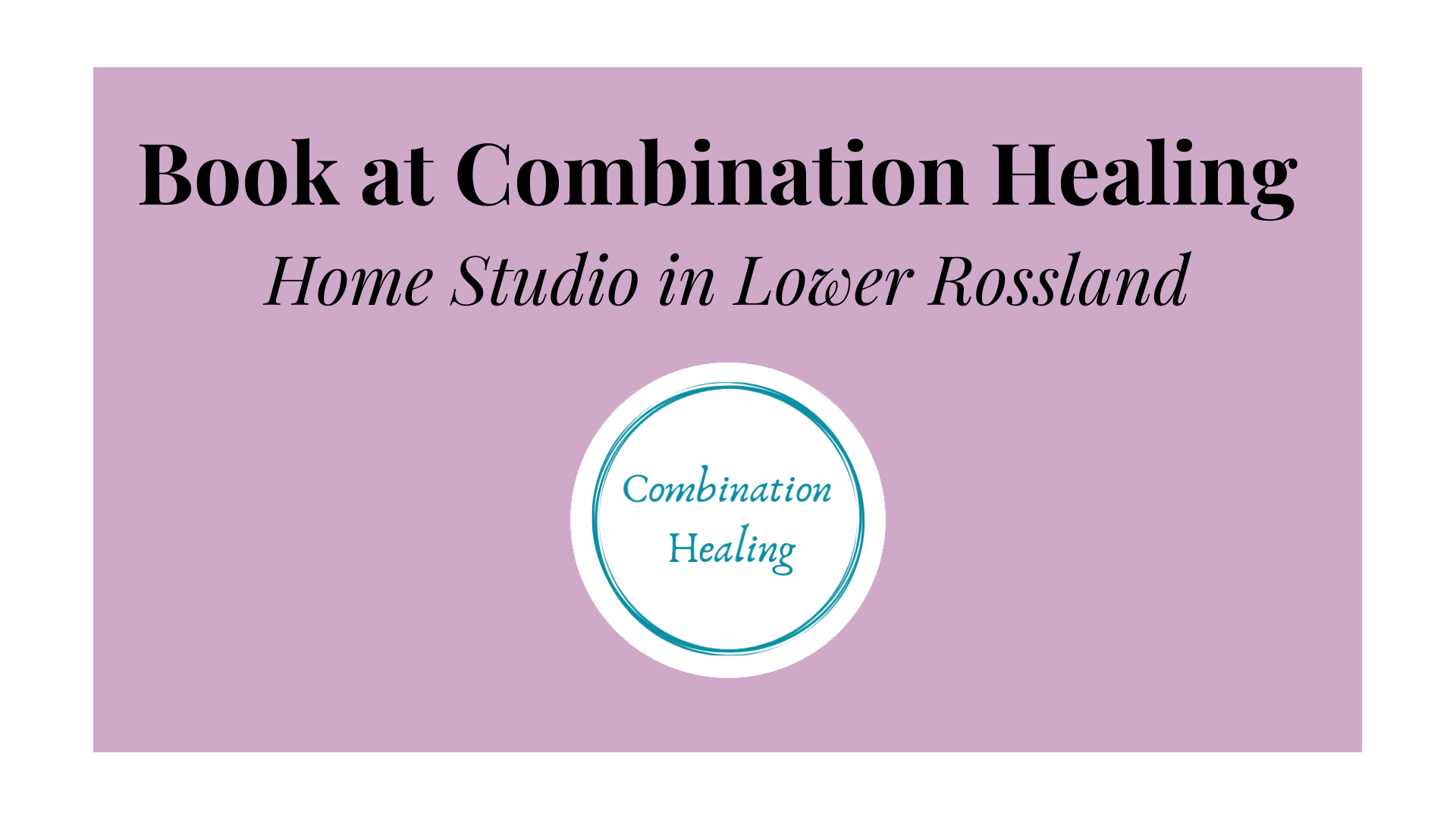 Book at Combination Healing Home Studio